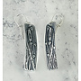 Boucles d'oreilles rectangulaires en aluminium gravé Reeds 157