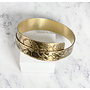 Dandelion Brass Etched Overlap Cuff 184