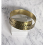 Lace Brass Etched  Overlap Cuff 186