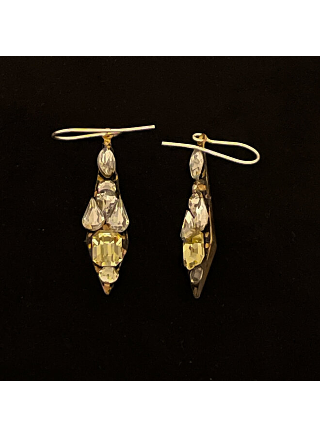 Pendientes colgantes de cristal blanco Icicel 635