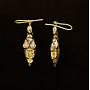 Crystal White Icicel drop earrings 635