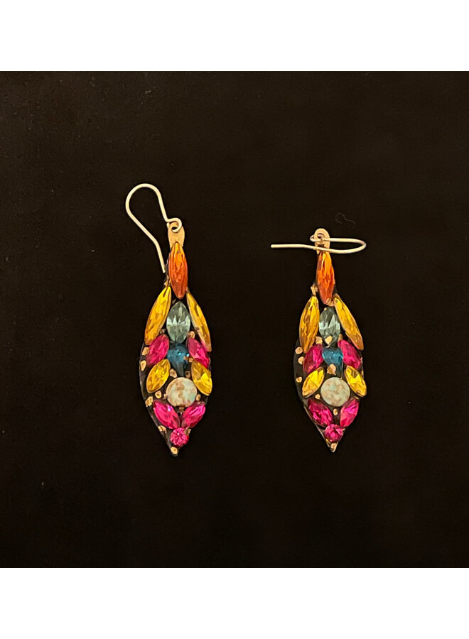 Pendientes colgantes grandes multicolores 631