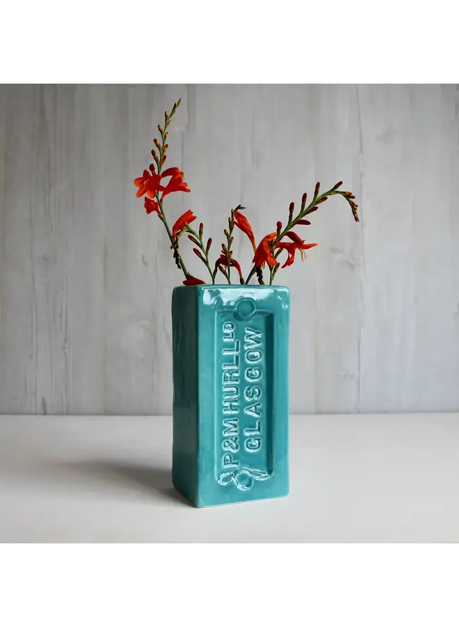 Copy of Yorkshire Brick Vase Turquoise  28