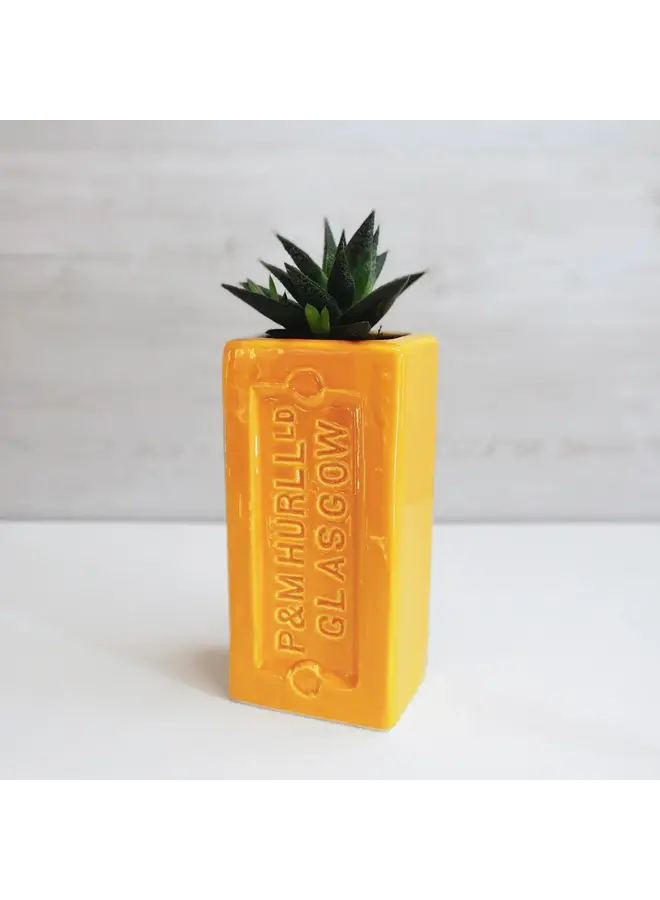 Vase en brique de Glasgow jaune 31
