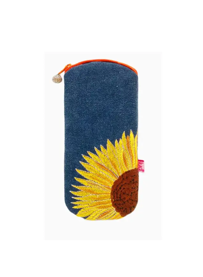 Sunflower Embroidered Glasses Purse 7456