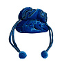 Velvet Draw String Cerulean Blue  Jewellery Pouch 18