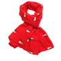 Little Robins Red cotton Large Scarf
