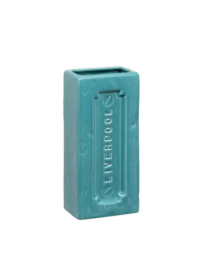 Liverpool Brick Vase Turquoise 37