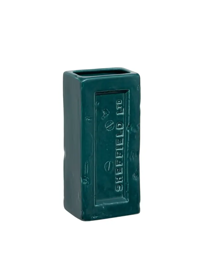 Sheffield Brick Vase, Türkis, 35