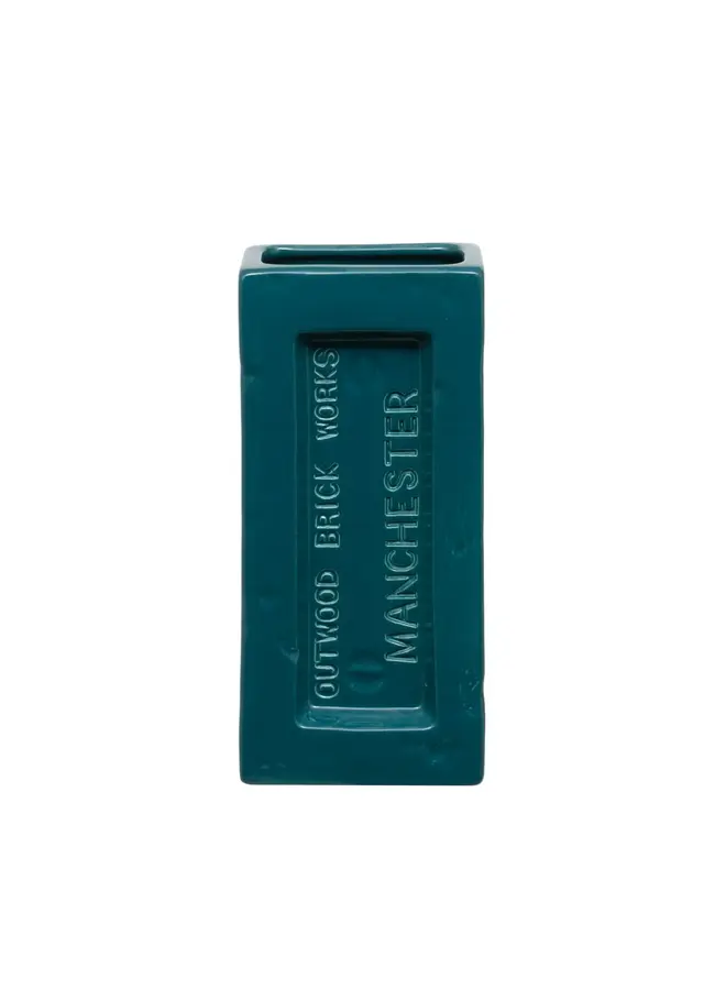 Jarrón Manchester Brick Teal 32