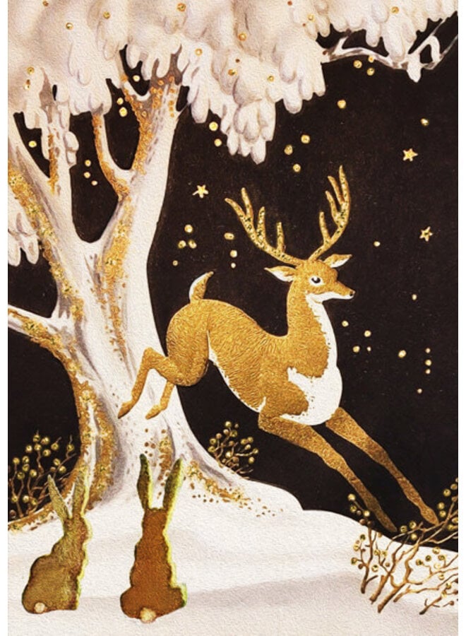Golden Deer  GlitterCard