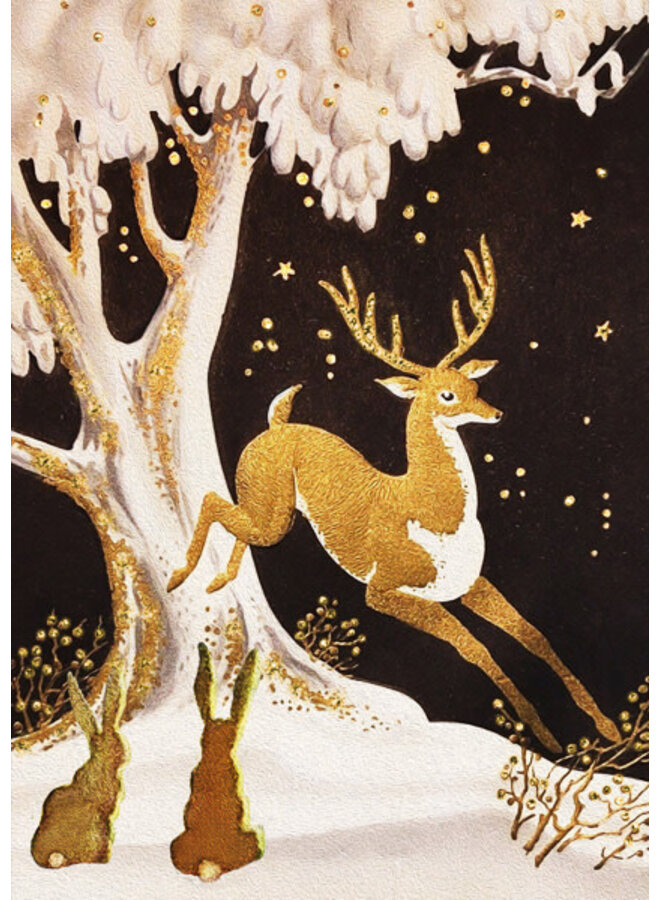 Golden Deer  GlitterCard