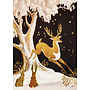 Golden Deer  GlitterCard