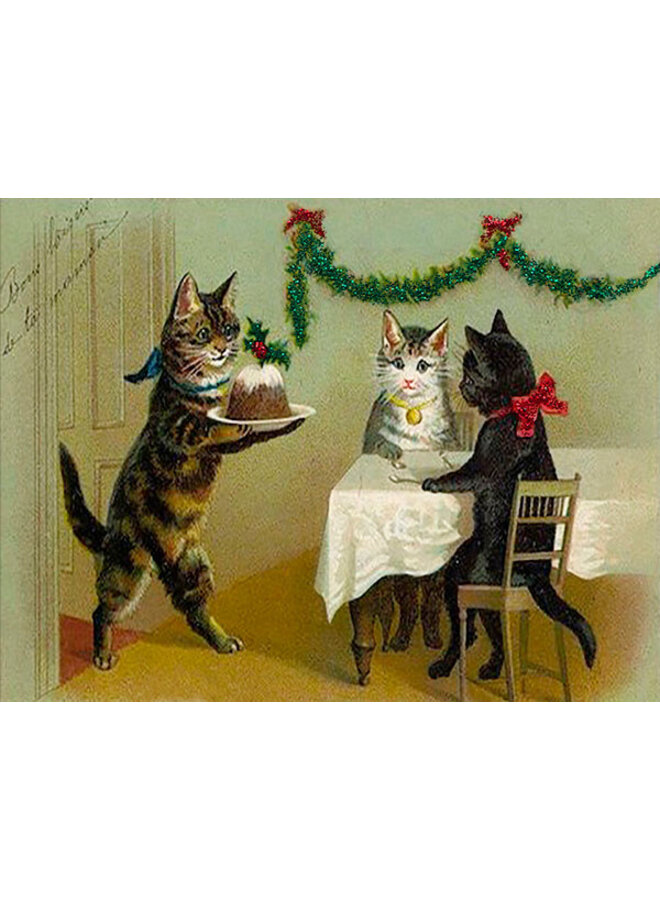 ....and Now For Pudding Glitte Petite Vintage   Card