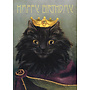 King Puss  Greeting Glitter   Card