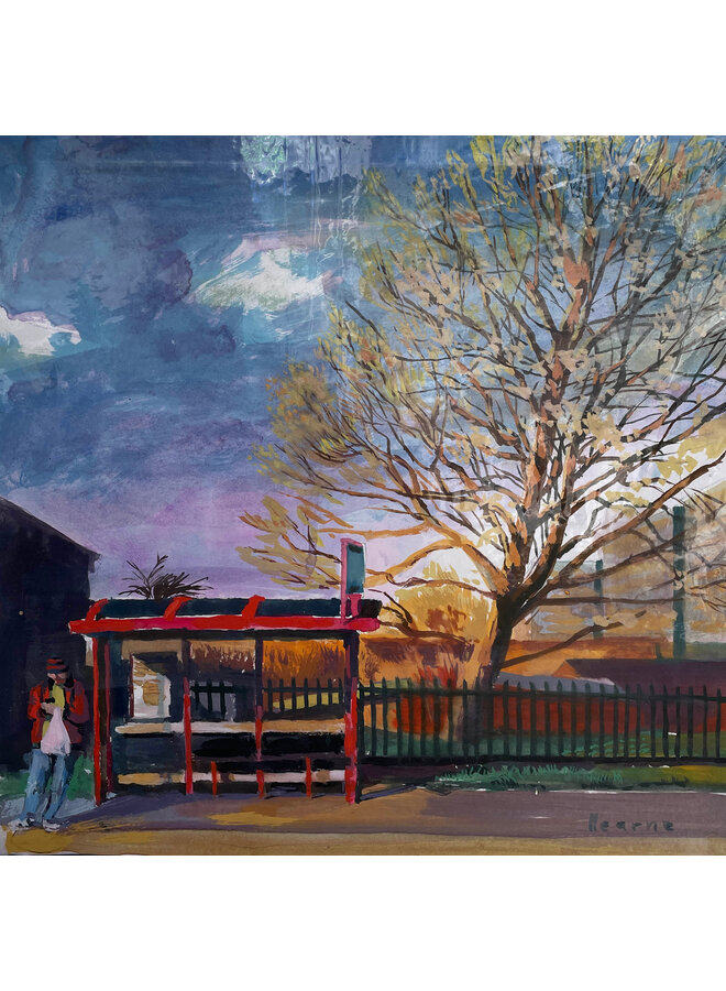 Bus Stop with Figure