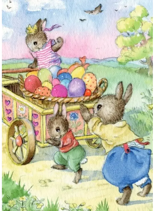 Easter Egg Cart Card by Jean Gilder