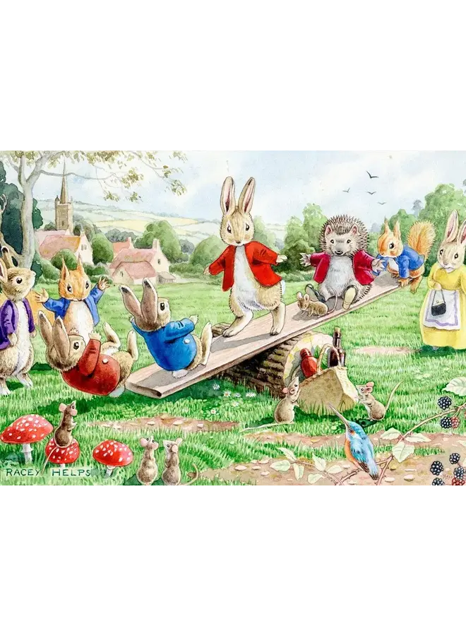 Animals on a Seesaw Card by Racey Helps