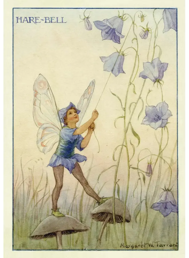 Tarjeta de hada de la campana de la liebre de Margaret Tarrant