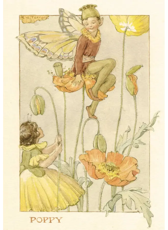 Poppy Fairy Card by Margaret Tarrant