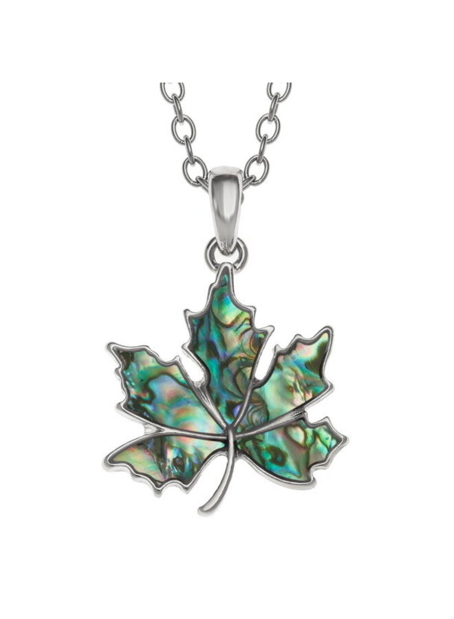 Halskette aus Abalone-Muscheln mit Sommerblattmotiv 980