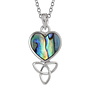 Collar de concha de paua con corazón celta