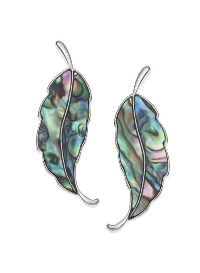 Copy of Autumn Leaf Amber Paua Shell Earrings 976