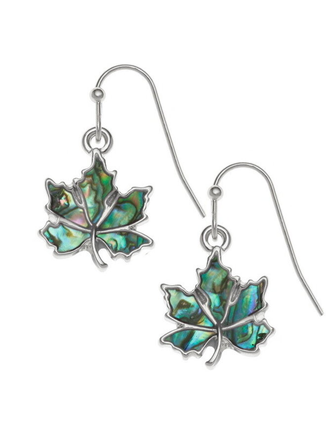 Summer Leaf Paua Shell Earrings 980