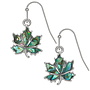 Summer Leaf Paua Shell Earrings 980