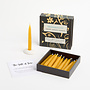 Tranquility  - Folk Little Box of Beeswax Candles  with Ceramic Holder. 17