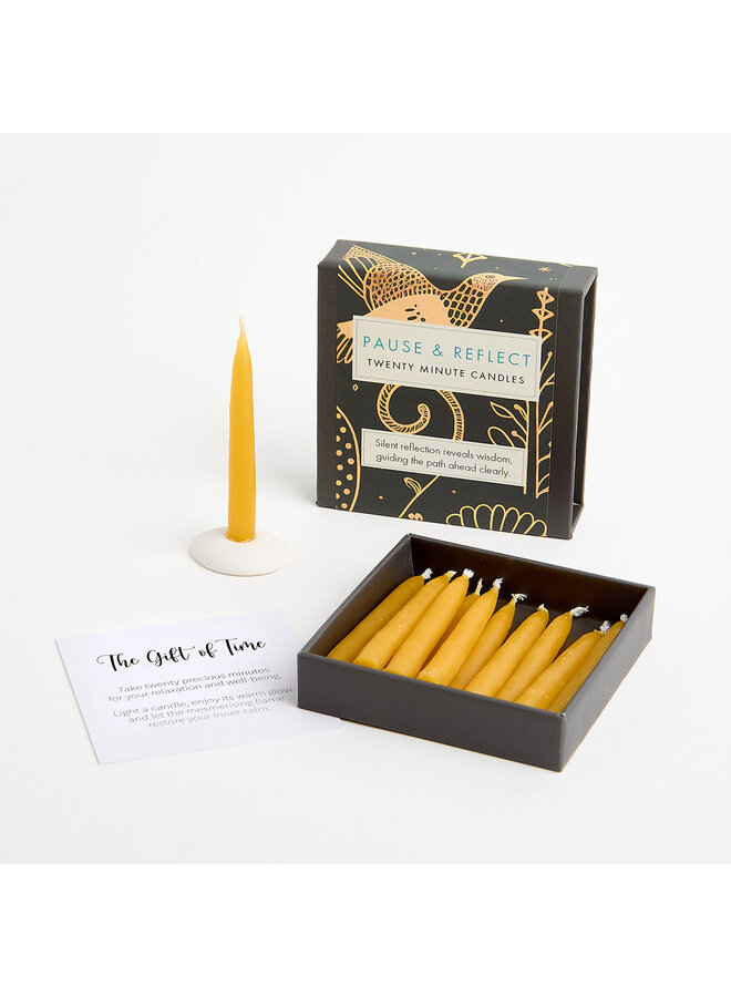 Pausa y Reflexiona - Cajita Popular de Velas de Cera de Abeja 21