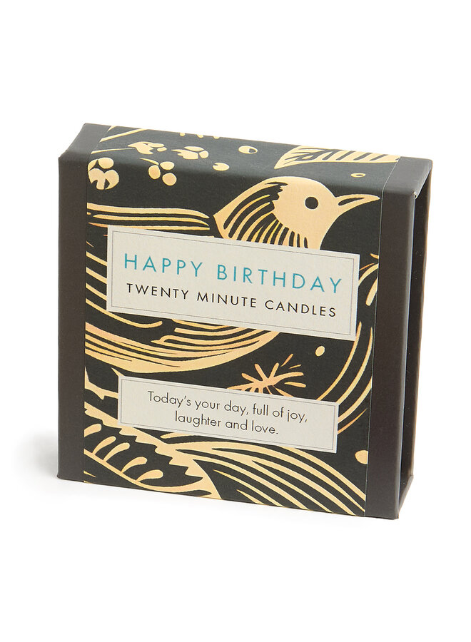 Happy Birthday - Folk Little Box of Beeswax Candles 22