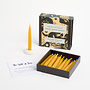 Meditation - Folk Little Box of Beeswax Candles with Ceramic Holder 25