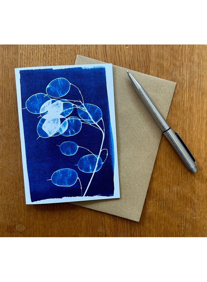 Floral Calder Cyanotype Card RF1