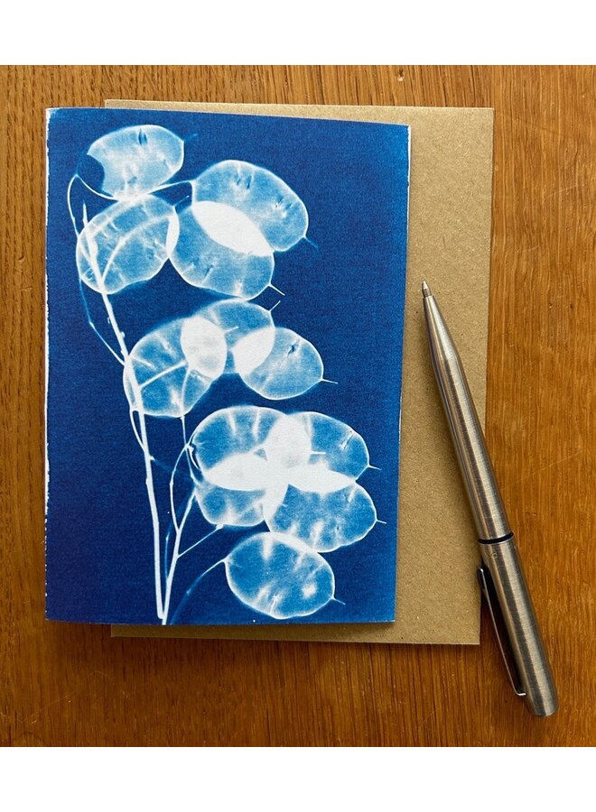 Floral Calder Cyanotype Card RF2
