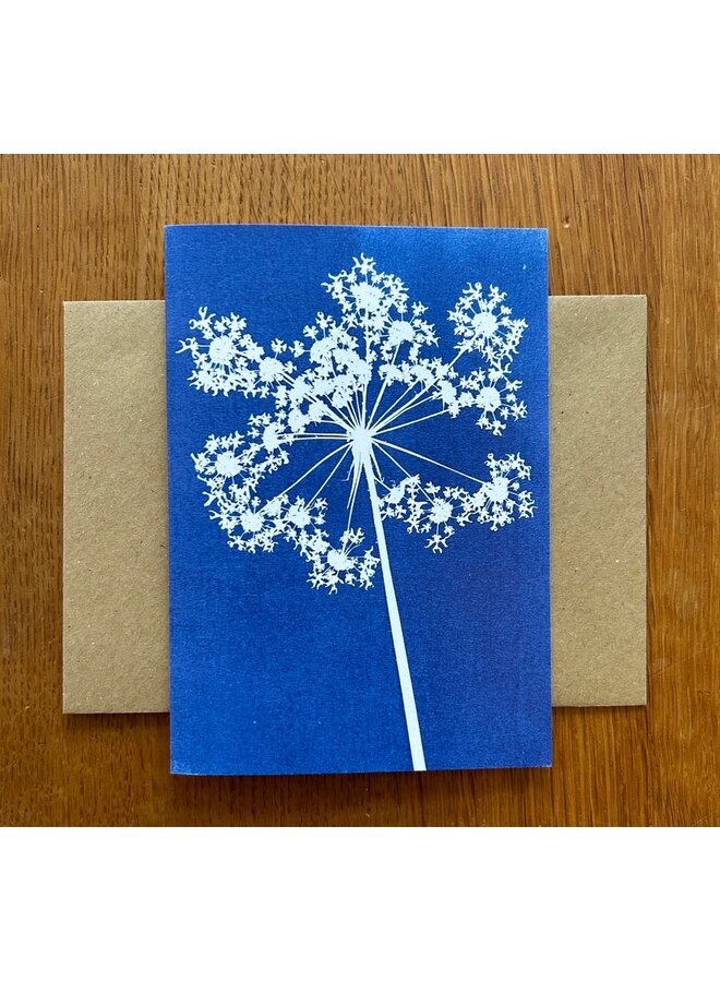 Floral Calder Cyanotype Card RF7