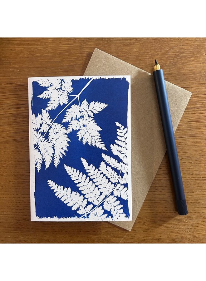 Floral Calder Cyanotype Card RF12