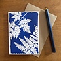 Floral Calder Cyanotype Card RF12