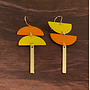 Boucles d'oreilles demi-cercle Spectrum orange/jaune 84