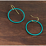 Simple Hoop Earrings Turquoise 64