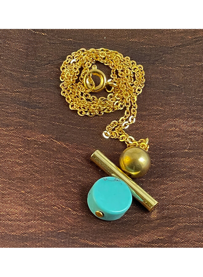 Totem Turquoise + Brass Necklace 71