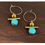 Pendientes Totem Turquesa + Latón 73
