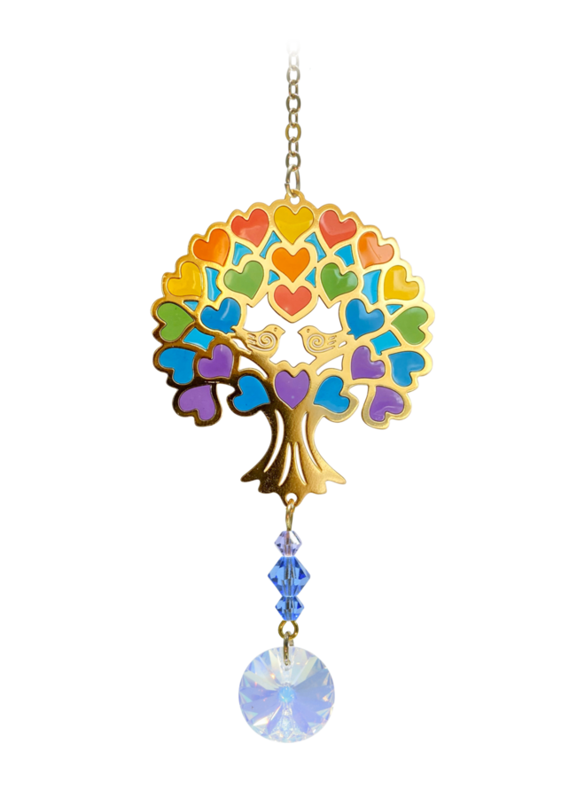 Tree of Life Rainbow Crystal Hanging Decoration