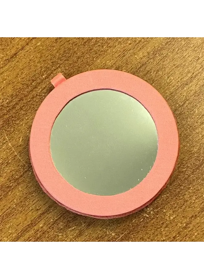 Miroir à main en velours Cœurs et Fleurs 16