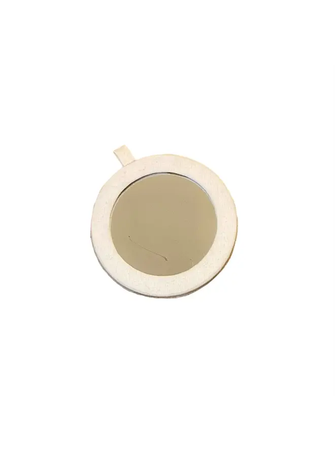 Wisteria Velvet Hand Mirror White and Lilac 18