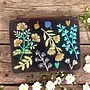 Blue Floral  Velvet Purse 22