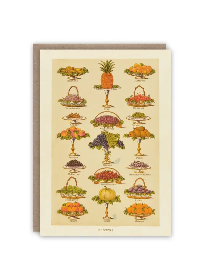 Carte de livre à motifs de dessert