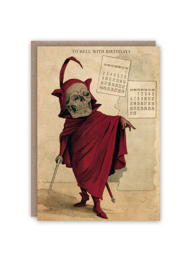 To Hell With Birthdays Pattern Book Card