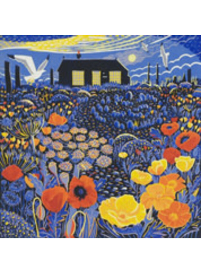 Poppies, Prospect Cottage Square card by Annie Soudain