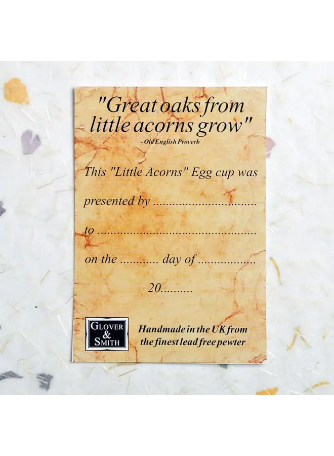 Подставка для яиц в форме желудя и ложка в форме дубового листа - Крещение 62